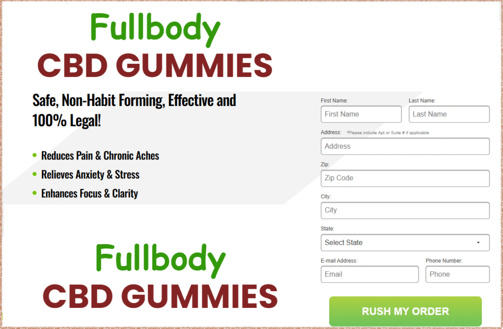 Fullbody CBD Gummies Order